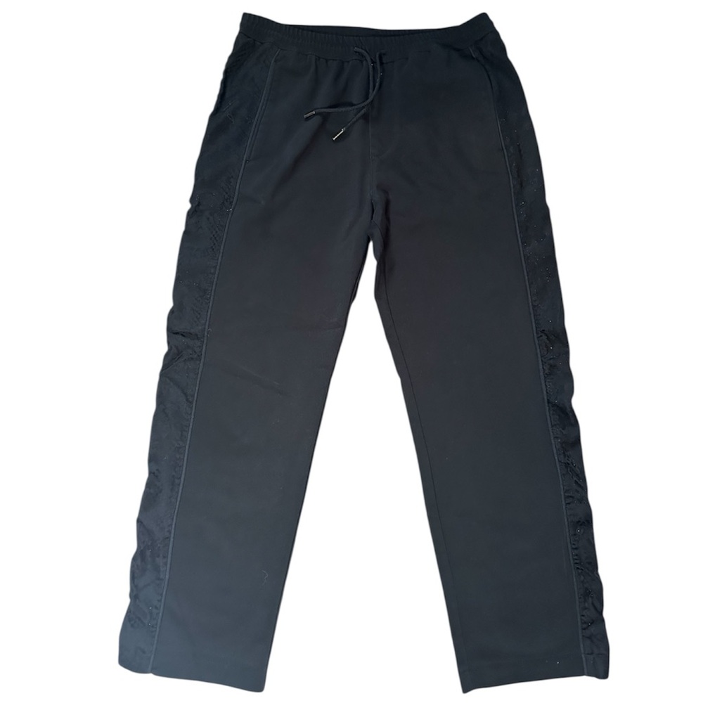 Bershka Men's Black Sweatpants Joggers Fleece Lounge Track Pants Size Medium